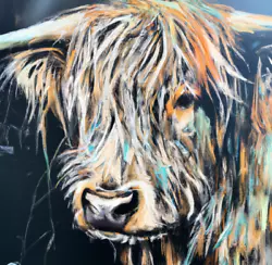 Buy Highland Cow Fine Art Print - Wall Art - Cow Face Countryside Cattle Painting  • 19.99£
