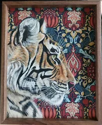 Buy Original Wild Bengal Tiger Cat Painting William Morris Art Craft Nouveau Fabric  • 45£