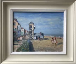 Buy Aldeburgh, Painting, Oil, Buildings, Beach, Sea, Frame • 65£