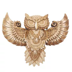 Buy  Owl Wall Decoration Wooden Bird Art Birds Sculpture Living Room • 21.49£