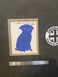 Buy David Shrigley - Canvas On Board Framed Picture Art Print Dog Pet Happy • 23.95£