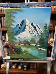 Buy Original Oil Painting 14x18 “Waterside Ridge” Art/Landscape (Bob Ross Style) • 28.59£