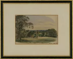 Buy Fine Late 19th Century Watercolour - Parkland Scene With Figures • 46£