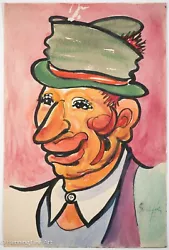 Buy Beautiful Vintage Carl Shaffer Impressionist Painting Male Portrait WPA 16 • 69.44£