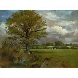 Buy Lionel Constable Tree In Meadow 1850 Painting Canvas Wall Art Print Poster • 13.99£