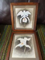 Buy Iris Florals Paintings 2 Original (OAK) Framed & Glazed - 30 Cm X 33 Cm • 36£
