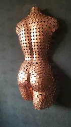 Buy 2p Coin Copper Metal Wall Art Rear Female Torso Bust Sculpture Abstract Decor  • 300£