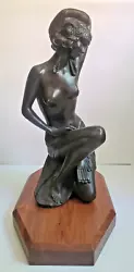 Buy Vintage Art Deco Nude Kneeling Dancer Figure • 90£