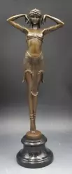 Buy Modern Art Deco Flapper Girl Sexy Dancer D.H. Chiparus Bronze Sculpture 19.5  • 368.77£