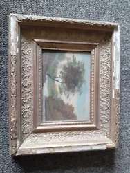 Buy Vintage Antique Frame And Painting Tree By The Water • 10£