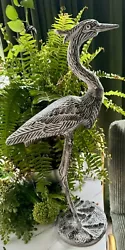 Buy Large 21.75  Tall Metal Iron Garden Patio Wren Heron Crane Metal Bird Sculpture • 66.04£