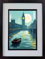 Buy Derrick Fielding Art Original Painting 'Gone Fishing' Love Cat Dog London BigBen • 15.28£