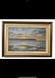 Buy D.M.Davies (20th Century School), Woolacombe Sunset, 64cm X 48cm, Framed Oil • 125£