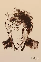 Buy Bob Dylan Original Oil Painting On Heavyweight Paper. • 250£