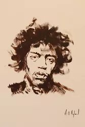 Buy Jimi Hendrix Original Oil Painting On Heavyweight Paper. • 250£