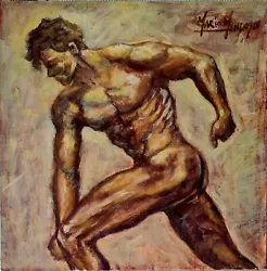 Buy Original Mario Mendoza  Female Woman  Oil Painting Nude Male Art Sexy Portrait • 750£