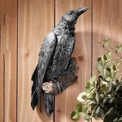 Buy Black Raven Wall Decoration Sculpture Garden Resin Craft European Style • 9.94£