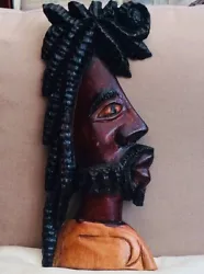 Buy Handmade, Hand Craved Wooden Rasta Man Head Sculpture  From Jamaica, COOYAH • 19.99£