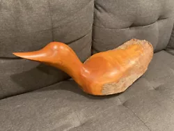 Buy Beautiful Carved Duck Sculpture (Hemlock Wood) By Late Artist Glenn Dobrusky • 31.86£