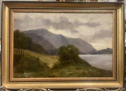 Buy Antique 19th Century Impressionism Scottish Mountain Oil Painting IN Gold Frame • 895£