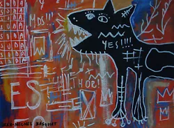 Buy Fine Unique Painting, Signed Jean Michel Basquiat, W COA • 350.10£