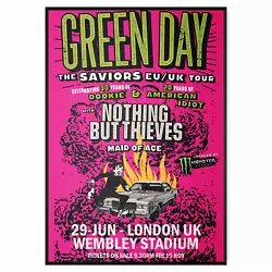 Buy Green Day Concert 29th June Wembley Stadium, London Poster For Green Day Fans • 4.99£