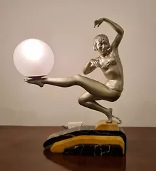 Buy Art Deco Figural Lamp / Sculpture By Van De Voorde - Harem Dancer • 1,365£