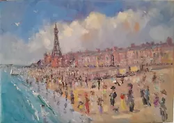 Buy Blackpool-Oil On Canvas-original Painting-Tower -holiday-victorian-sea • 42£