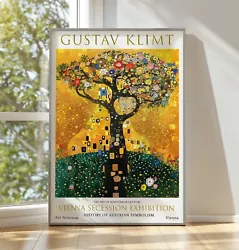 Buy Gustav Klimt Tree Of Life Floral Vintage Painting Exhibition Poster Art Print • 19.99£