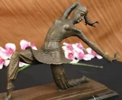 Buy D H Chiparus Egyptian Dancer Signed Bronze Sculpture With Black Marble Base Sale • 271.04£