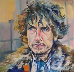 Buy Bob Dylan Rock Artwork Original Oil Painting 24 ×24  • 185£