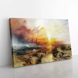 Buy Typhoon Coming By Joseph Mallord William Turner Canvas Wall Art Print Framed • 22.95£