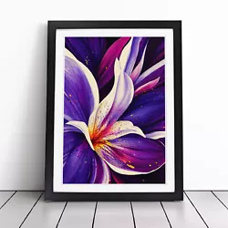 Buy Iris Flower Paint Splatter Vol.2 Wall Art Print Framed Canvas Picture Poster • 14.95£