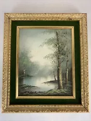 Buy C. Holland Original Oil Painting Forest Lake Scene • 36.87£