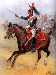 Buy Painting Battle Scene Chelminski Duchy Cavalry Napoleonic War Print Bb8840 • 11.99£
