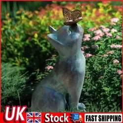 Buy Resin Cat Garden Statue Ornament Cat Sculpture Art Home Decor For Courtyard Lawn • 10.69£