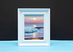 Buy Seaside Painting, Original, Ocean, Coast, Beach, Sunset, Cornwall, Somerset, Art • 29£
