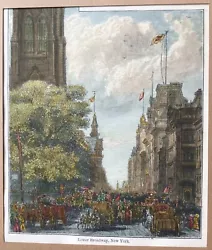 Buy Lower Broadway,New York, 1852 , Print In Mount  . • 12£