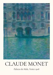 Buy Monet Art Poster Venice Sea Sun River Painting Water Boat UK Wall Art Italy • 3.99£