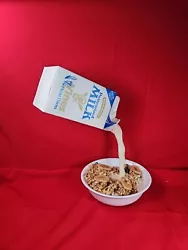 Buy Rare Unusual UK Fake Food Frozen Moments In Time Milk & Cereal Sculpture Pop Art • 200£