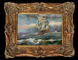 Buy Framed Original Oil Painting On Canvas Seascape Signed & Listed By Artist Kayvon • 0.99£