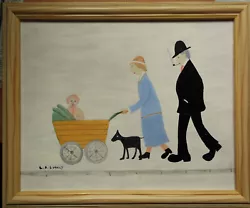 Buy Original Painting After L.s. Lowry  Couple With A Pram And Dog  • 18£