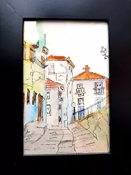 Buy Original Watercolour Painting, Spanish Street Scene By Chris Clarke • 6.99£