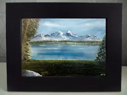 Buy Peace And Quiet, Mountain, Bob Ross Style, Landscape Painting, Wall Art, Framed • 14.99£