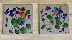Buy Abstract Paintings Nature Art Wall Decoration Butterfly Dragonfly Flowers Set 2 • 15£