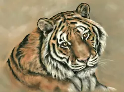 Buy Tiger Print Of Animal Painting By Artist Tracey Earl A5 (5.7 ×8.3 ) Unframed • 6.15£