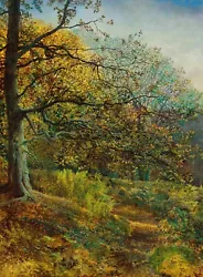 Buy JOHN ATKINSON GRIMSHAW CANVAS PICTURE PRINT WALL ART - Woodland Near Leeds • 21.95£