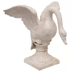 Buy Sculpture Swan Anatidae Decoration Figure Garden Iron Figure Antique Style • 178.90£