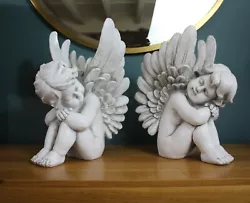 Buy Garden Ornaments Angel Cherub Sculpture Home Decor Secret Fairy • 12.95£