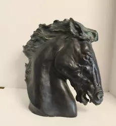 Buy Vintage 70s  Flaming Mane  Horse Head Cast Sculpture - James Killian Spratt • 224.06£